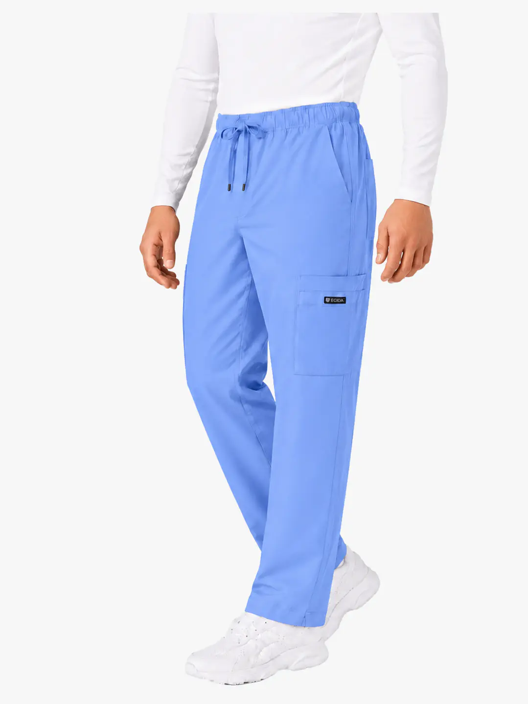 Pantalón Clínico Cargo Celeste Hombre Antifluido - Uniformes clínicos Égida Chile