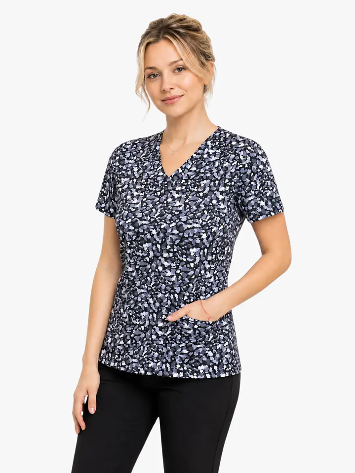 Blusa Clínica Estampada Nébula Gris Premium Egida 1