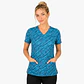 Blusa Clínica Estampada Safari Turquesa Premium - Miniatura 1