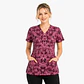 Blusa Clínica Estampada Sakura Fucsia Premium - Miniatura 2
