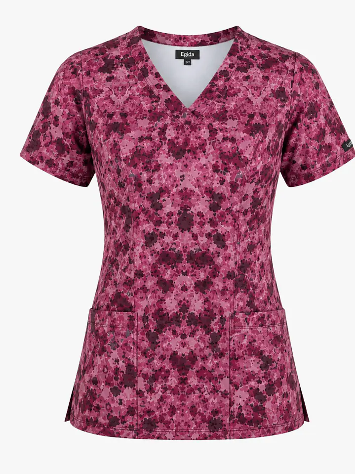Blusa Clínica Estampada Sakura Fucsia Premium 3