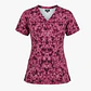 Blusa Clínica Estampada Sakura Fucsia Premium - Miniatura 3