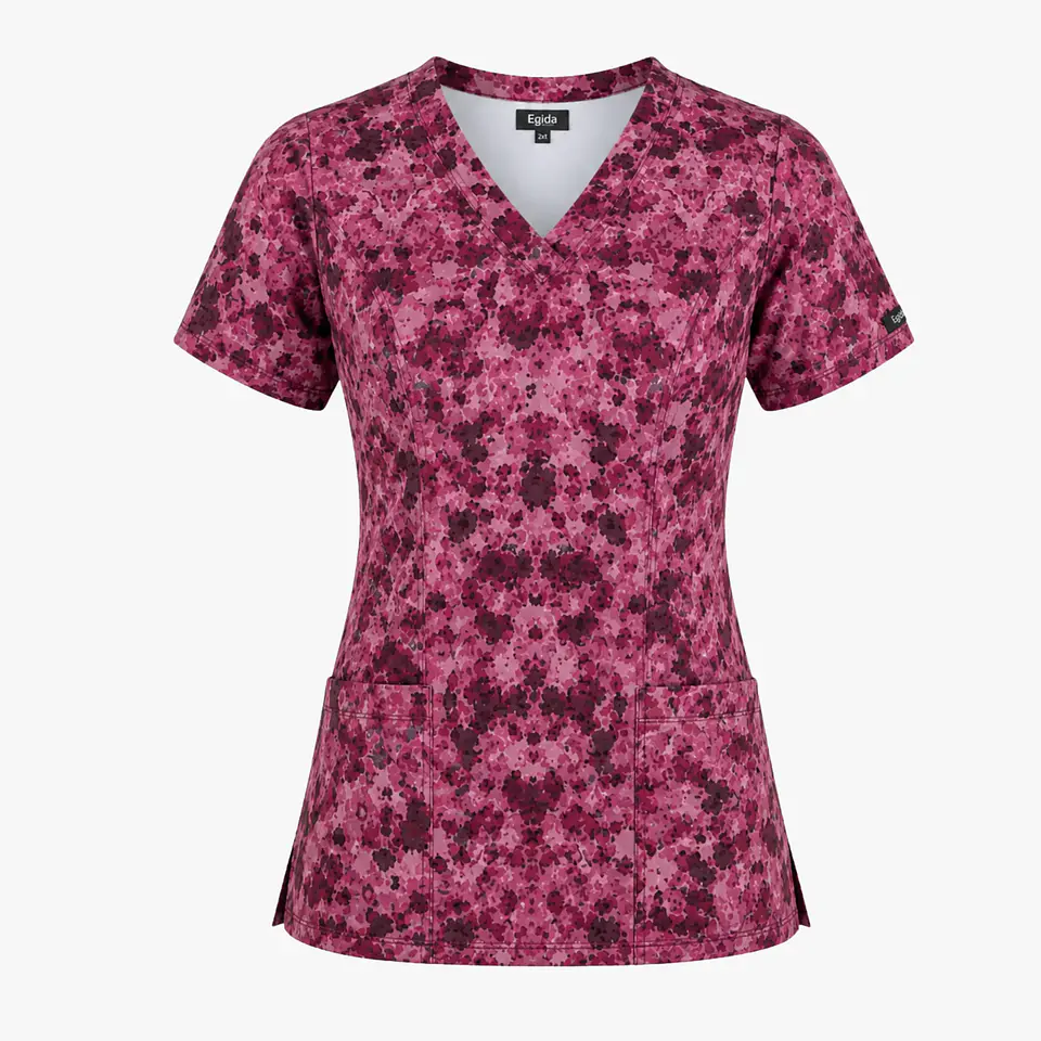 Blusa Clínica Estampada Sakura Fucsia Premium 3