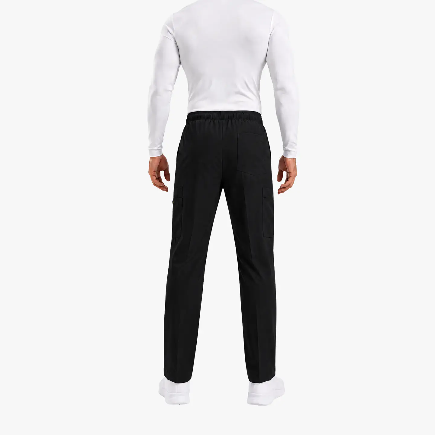Pantalón Clínico Cargo Negro Hombre Premium  4
