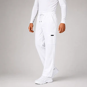 Pantalón Clínico Cargo Blanco Hombre Premium 
