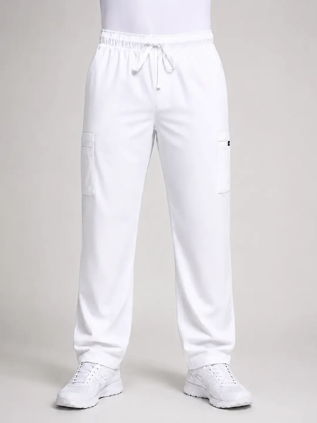 Pantalón Clínico Cargo Blanco Hombre Premium  - Uniformes clínicos Égida Chile