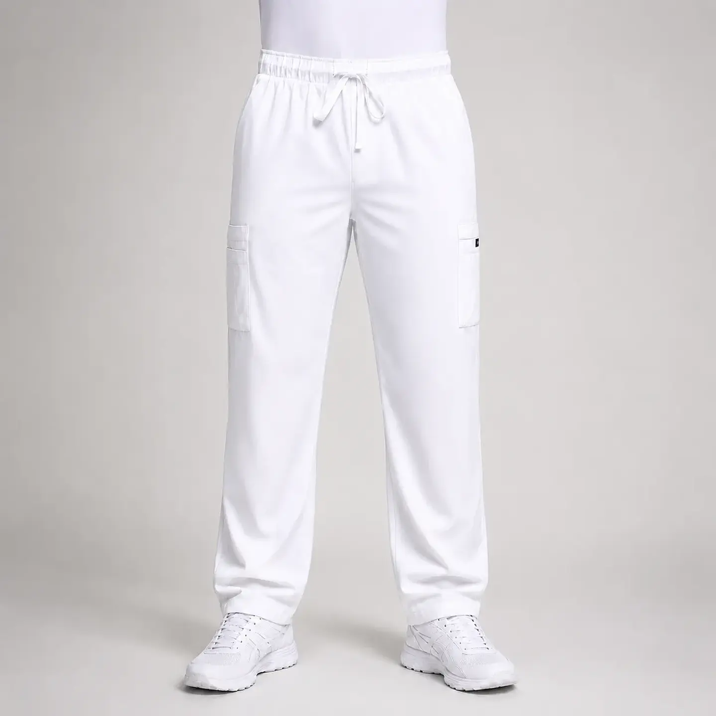 Pantalón Clínico Cargo Blanco Hombre Premium  3