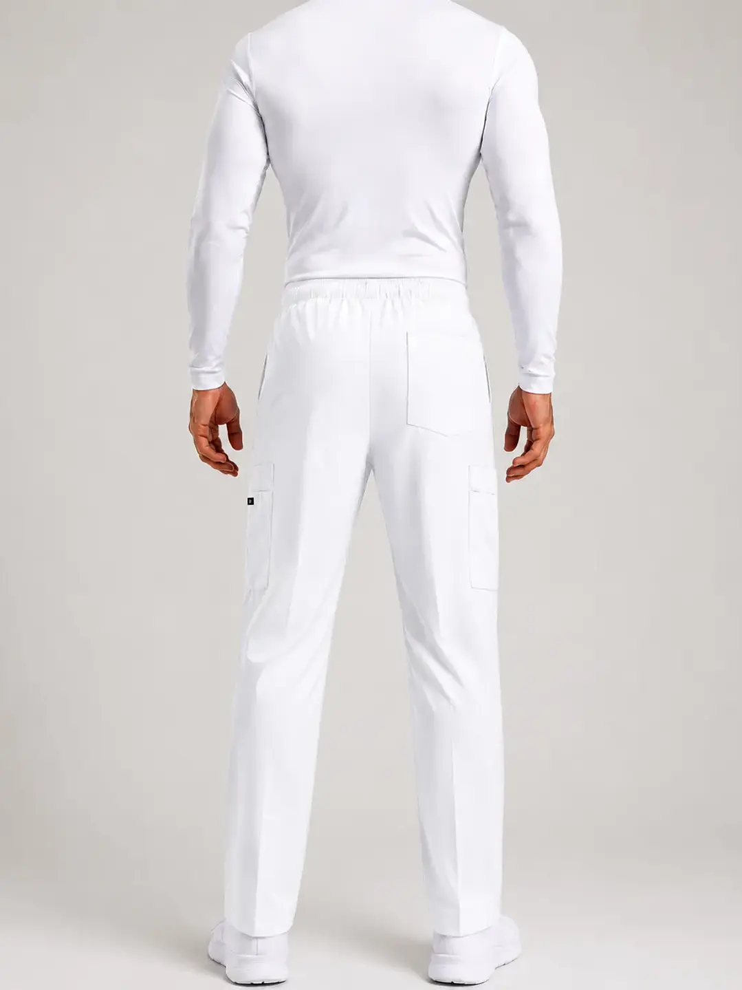 Pantalón Clínico Cargo Blanco Hombre Premium  - Uniformes clínicos Égida Chile