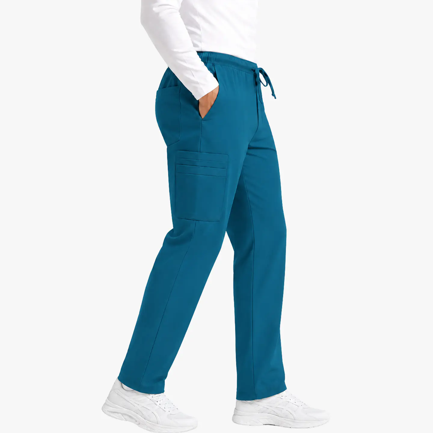 Pantalón Clínico Cargo Verde petróleo Hombre Premium  2