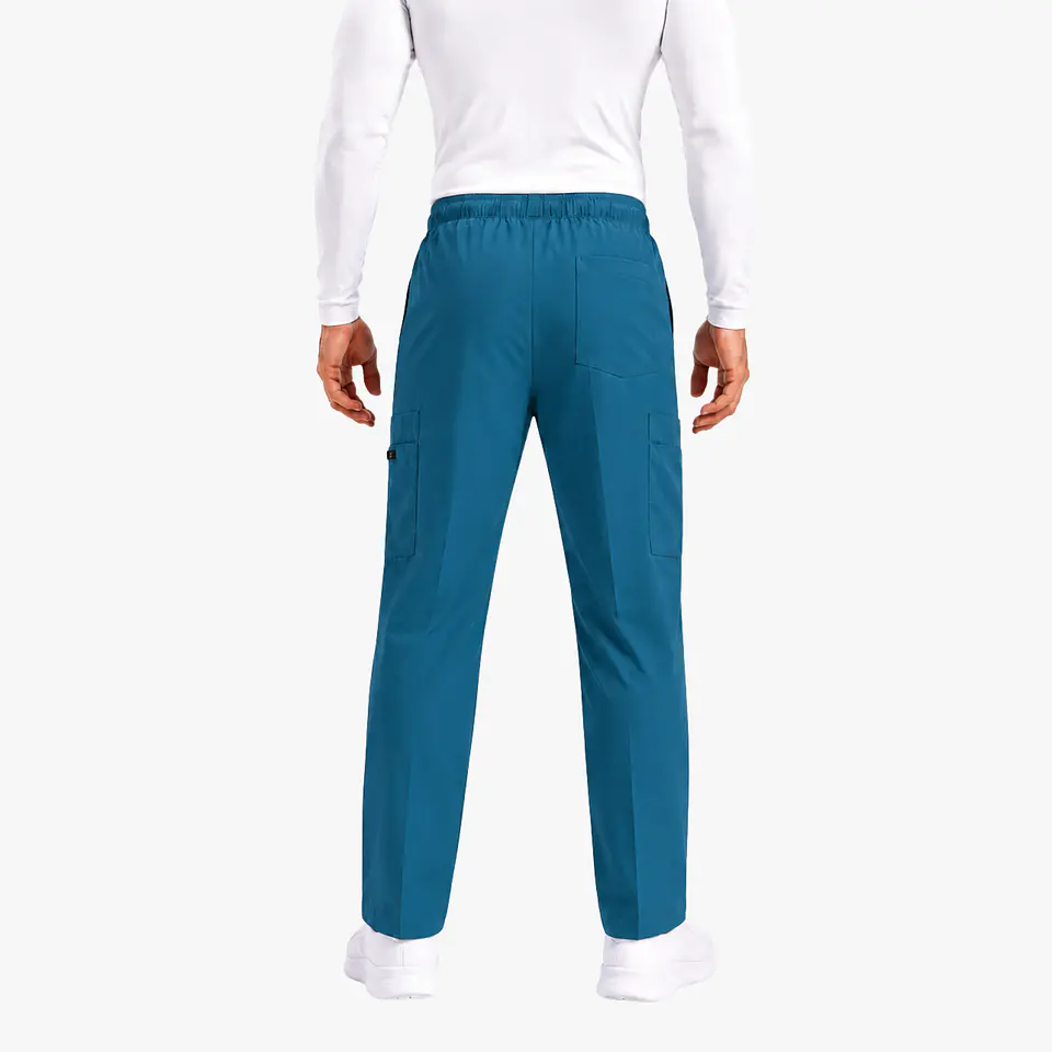 Pantalón Clínico Cargo Verde petróleo Hombre Premium  4