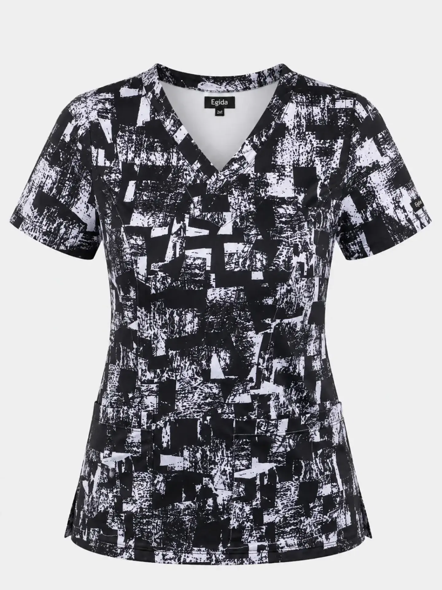 Blusa Clínica Estampada Mosaico Black and White  3