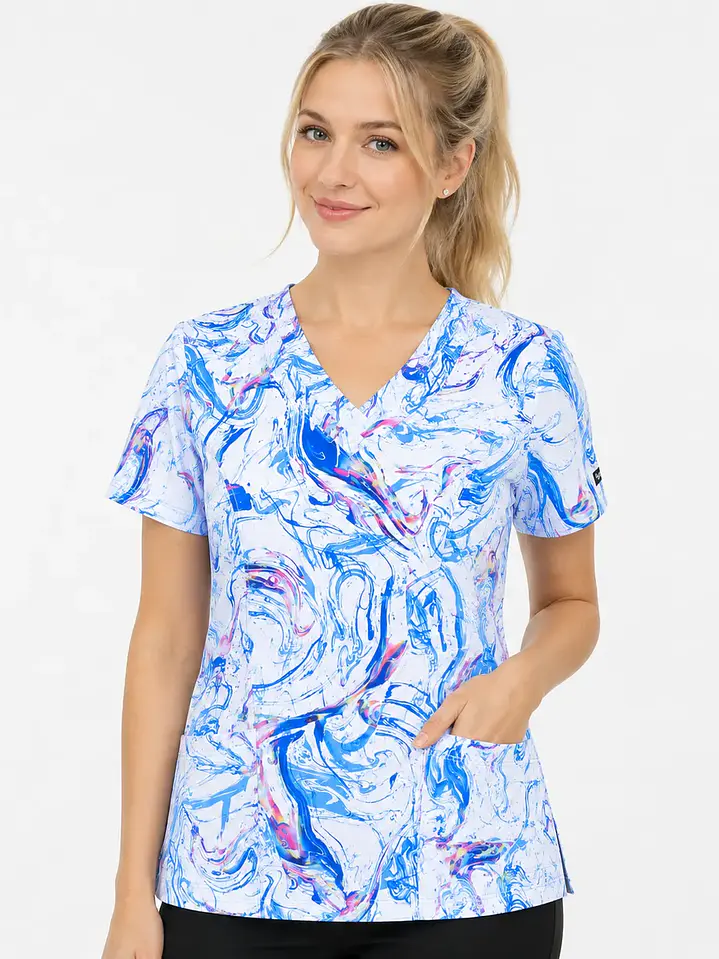 Blusa Clínica Estampada Aurora Blue Premium 1