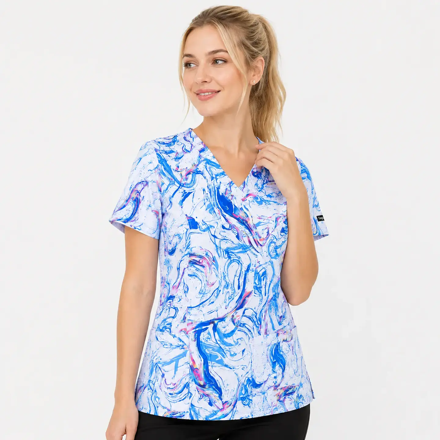 Blusa Clínica Estampada Aurora Blue Premium 2