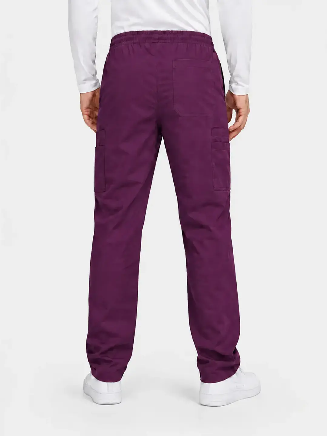 Pantalón Clínico Cargo Poplin Burdeo Hombre - Uniformes clínicos Égida Chile