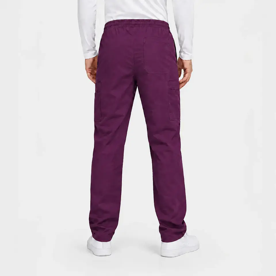 Pantalón Clínico Cargo Poplin Burdeo Hombre 4