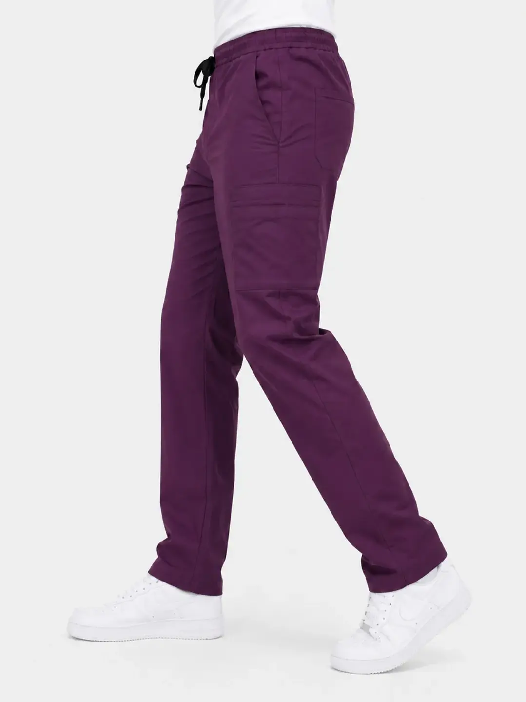 Pantalón Clínico Cargo Poplin Burdeo Hombre - Uniformes clínicos Égida Chile