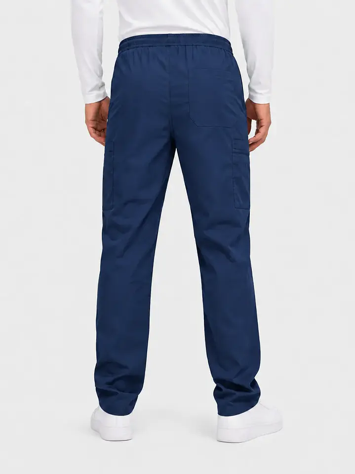 Pantalón Clínico Cargo Poplin Azul Marino Hombre 4