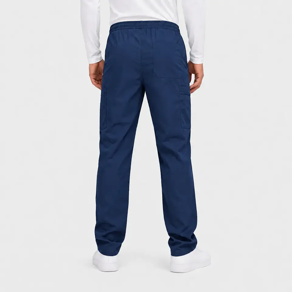 Pantalón Clínico Cargo Poplin Azul Marino Hombre 3