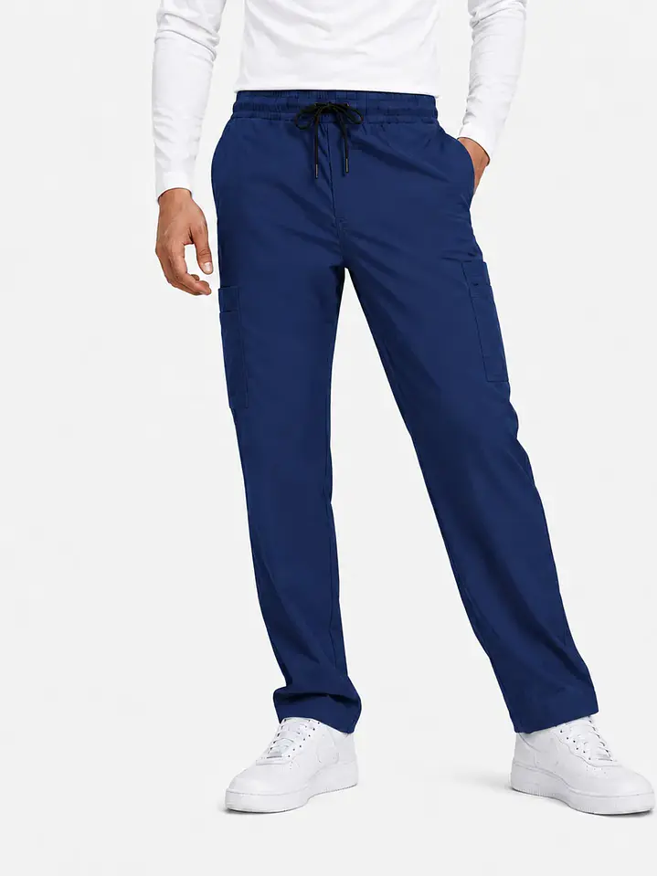 Pantalón Clínico Cargo Poplin Azul Marino Hombre 1