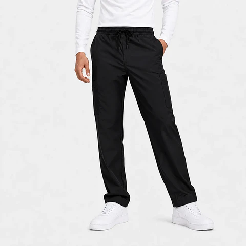 Pantalón Clínico Cargo Poplin Negro Hombre