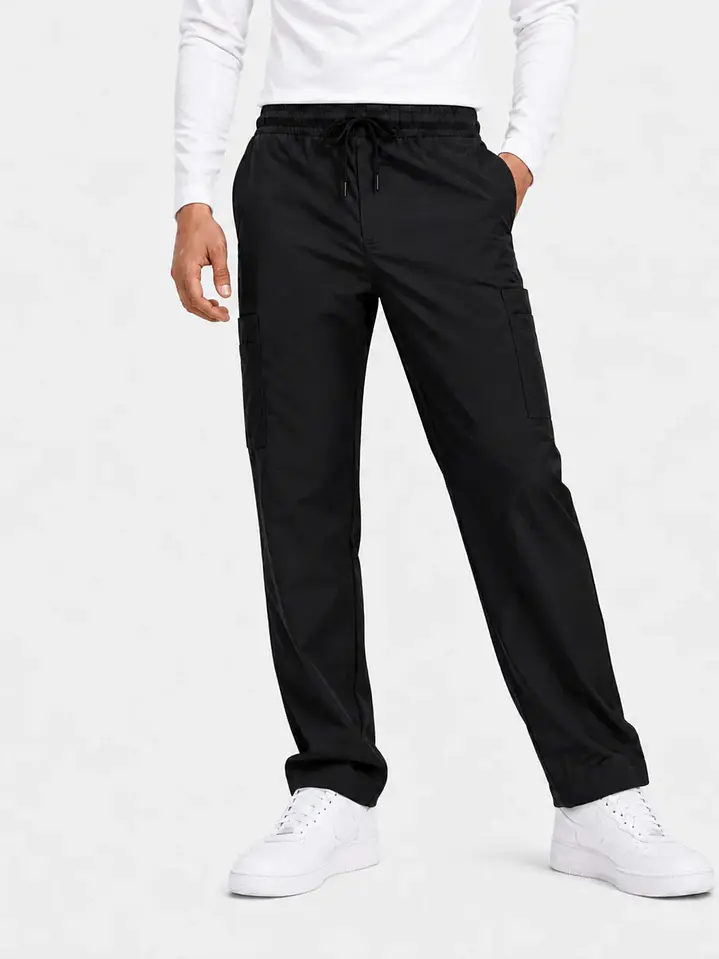 Pantalón Clínico Cargo Poplin Negro Hombre 1