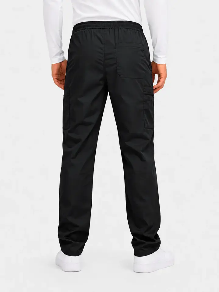 Pantalón Clínico Cargo Poplin Negro Hombre 4