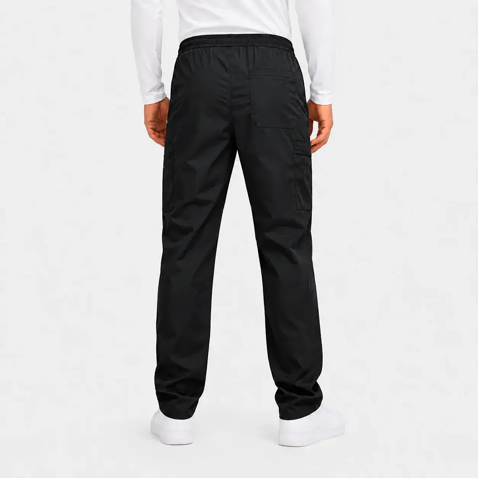 Pantalón Clínico Cargo Poplin Negro Hombre 3