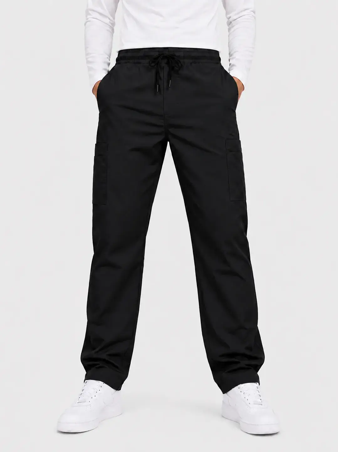 Pantalón Clínico Cargo Poplin Negro Hombre - Uniformes clínicos Égida Chile