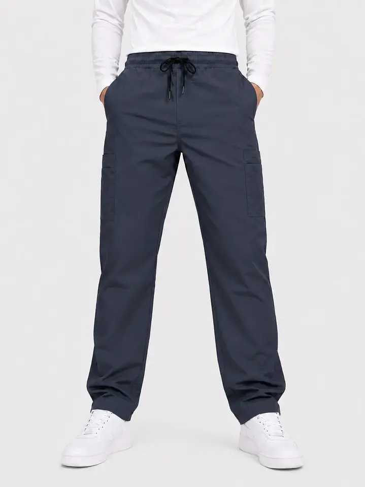 Pantalón Clínico Cargo Poplin Gris Hombre 3