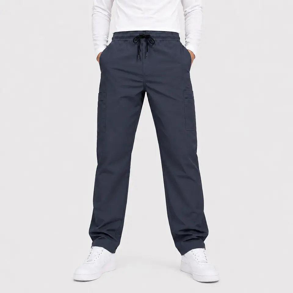 Pantalón Clínico Cargo Poplin Gris Hombre 3