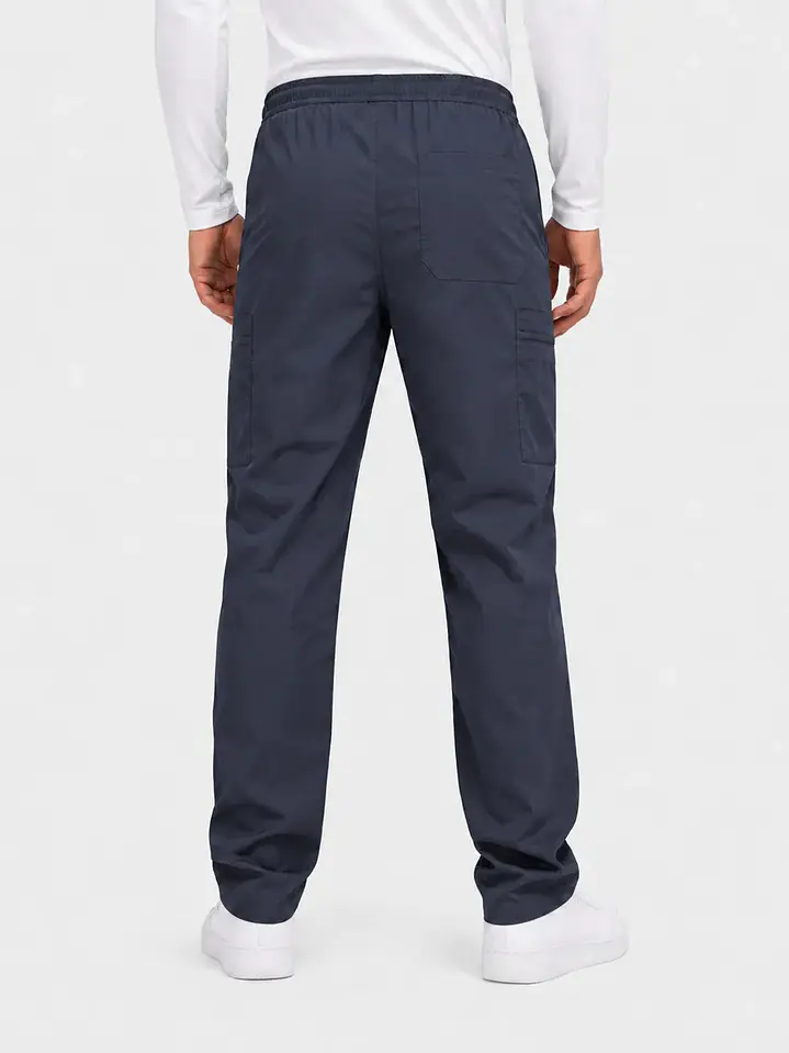 Pantalón Clínico Cargo Poplin Gris Hombre 4