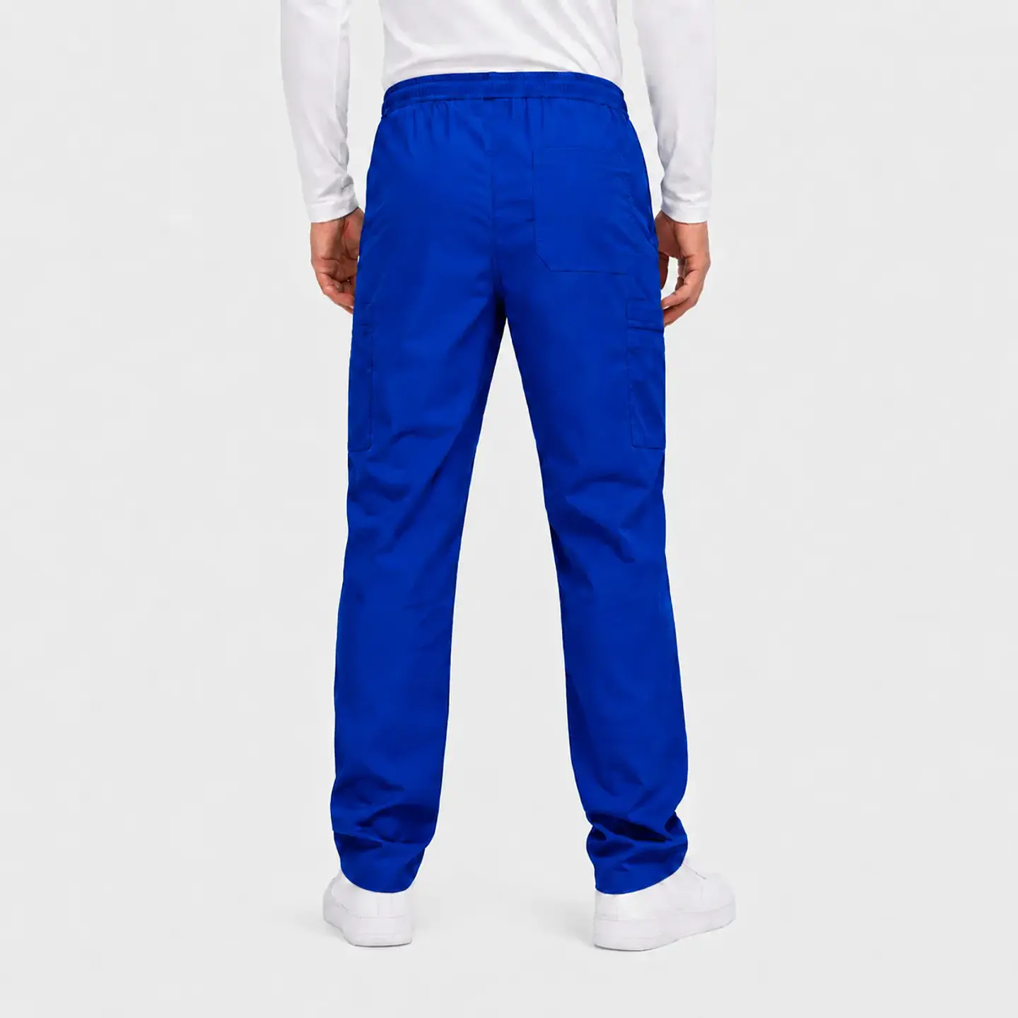 Pantalón Clínico Cargo Poplin Azul Rey Hombre 2
