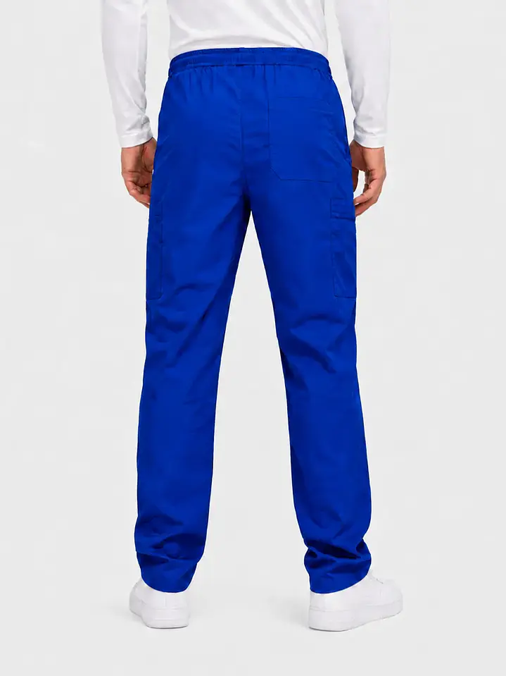 Pantalón Clínico Cargo Poplin Azul Rey Hombre 2