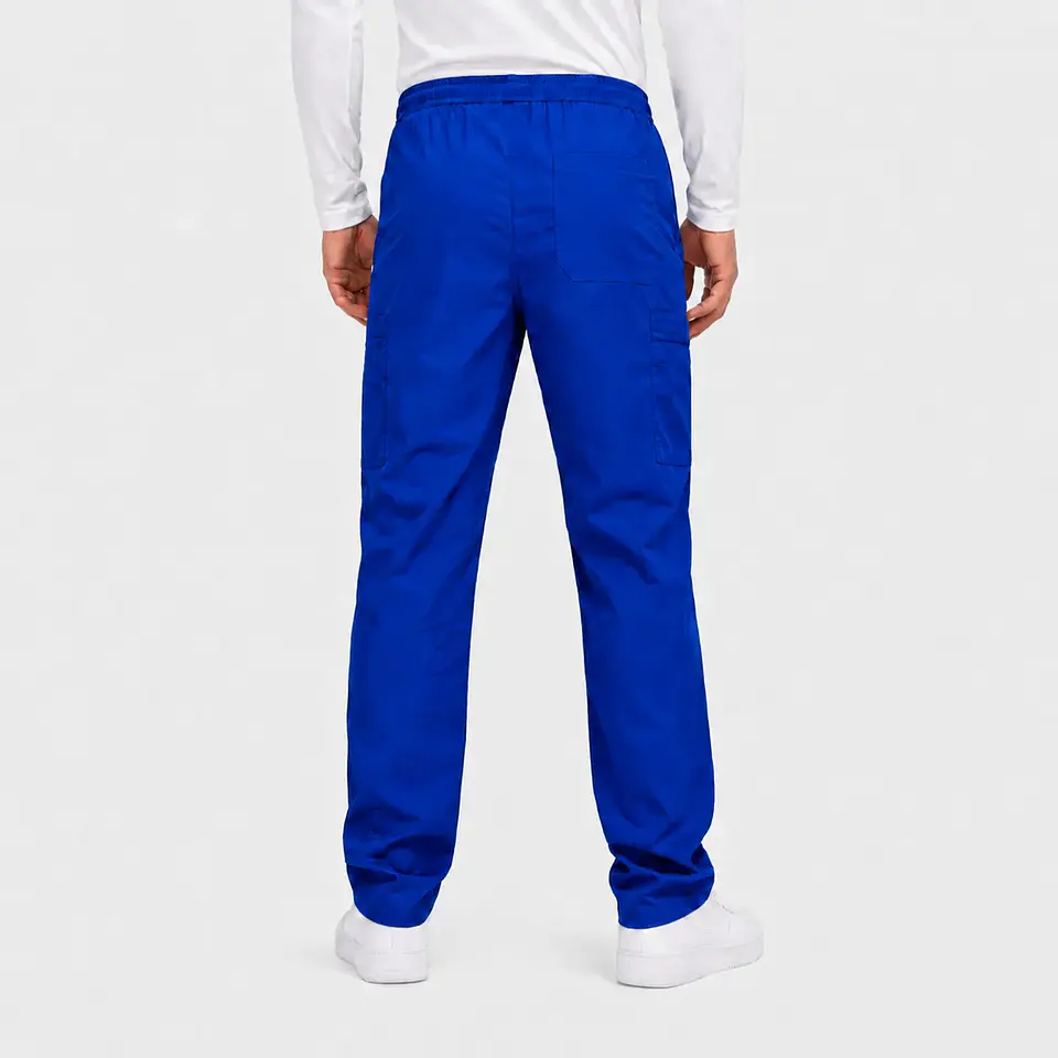 Pantalón Clínico Cargo Poplin Azul Rey Hombre 2