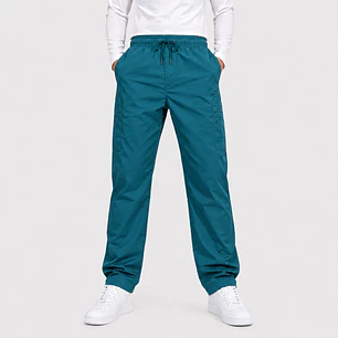 Pantalón Clínico Cargo Poplin Verde Petróleo Hombre