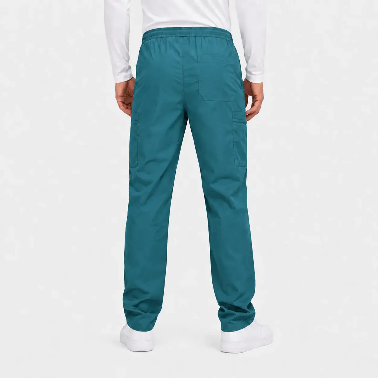Pantalón Clínico Cargo Poplin Verde Petróleo Hombre 2