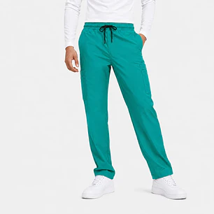 Pantalón Clínico Cargo Poplin Verde Quirúrgico Hombre