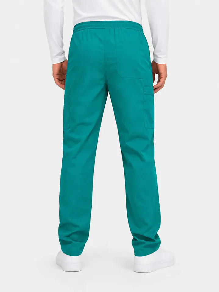 Pantalón Clínico Cargo Poplin Verde Quirúrgico Hombre 3