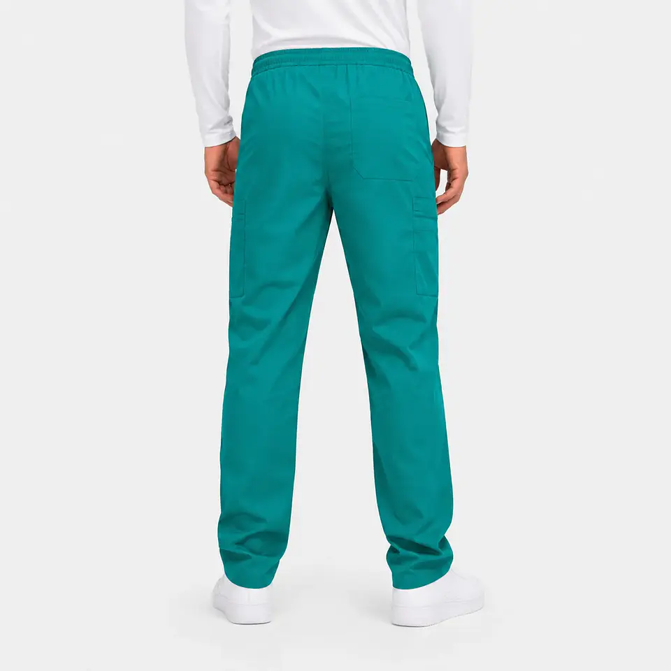Pantalón Clínico Cargo Poplin Verde Quirúrgico Hombre 3