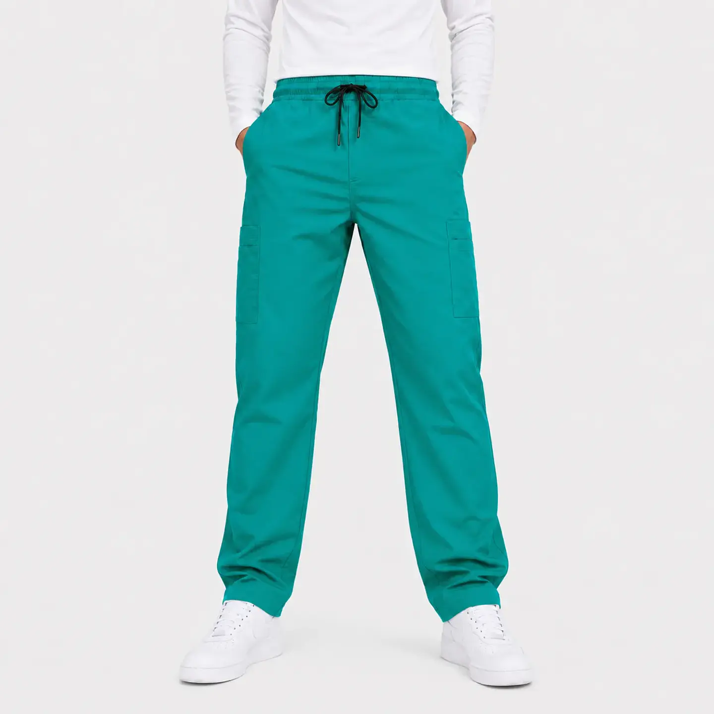 Pantalón Clínico Cargo Poplin Verde Quirúrgico Hombre 2