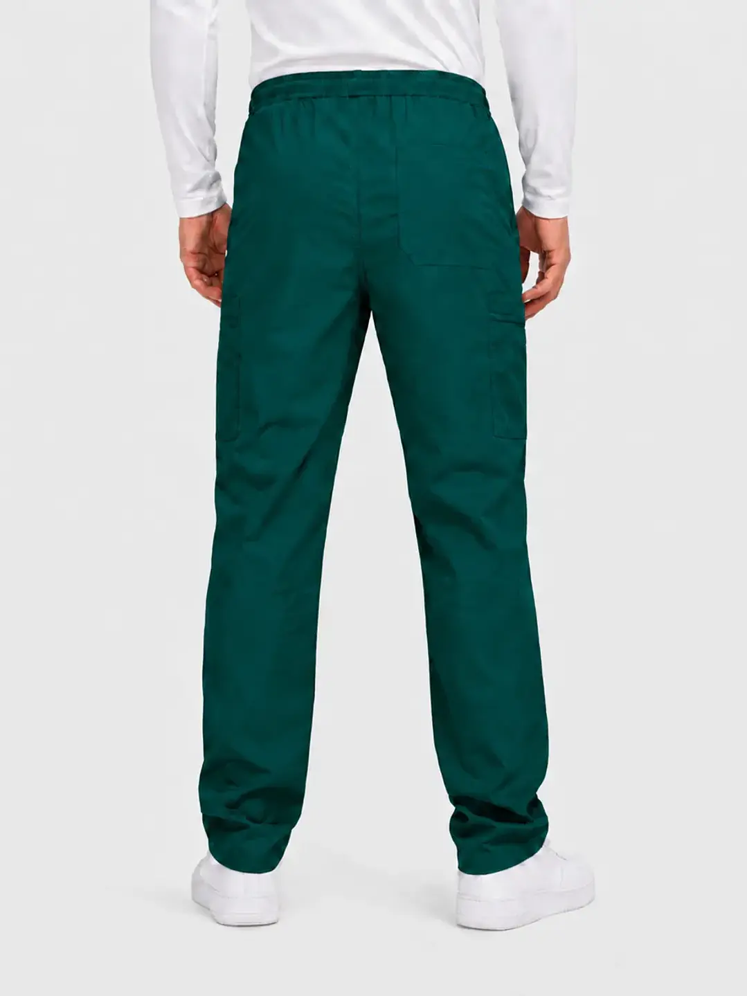Pantalón Clínico Cargo Poplin Verde Botella Hombre - Uniformes clínicos Égida Chile