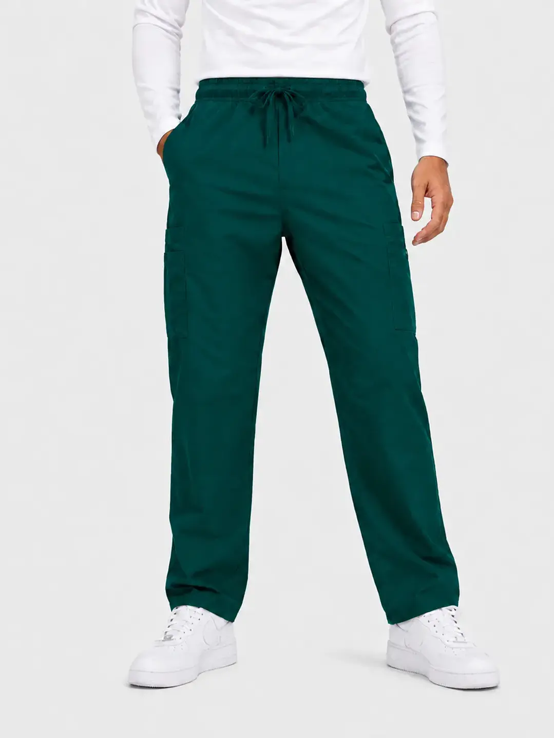 Pantalón Clínico Cargo Poplin Verde Botella Hombre - Uniformes clínicos Égida Chile