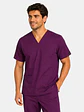 Polera Clínica Cargo Hombre Poplin Burdeo - Miniatura 1
