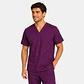Polera Clínica Cargo Hombre Poplin Burdeo - Miniatura 1