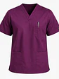 Polera Clínica Cargo Hombre Poplin Burdeo - Miniatura 4