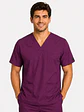Polera Clínica Cargo Hombre Poplin Burdeo - Miniatura 3