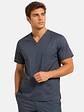 Polera Clínica Cargo Hombre Poplin Gris - Miniatura 2