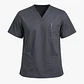 Polera Clínica Cargo Hombre Poplin Gris - Miniatura 4