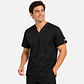 Polera Clínica Cargo Hombre Poplin Negra - Miniatura 1