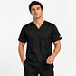 Polera Clínica Cargo Hombre Poplin Negra - Miniatura 3